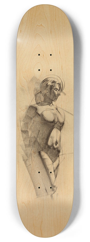 Woman standing 001 8 Inch Skateboard Deck