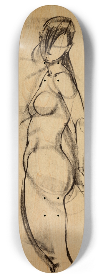 woman Standing 003 8 Inch Skateboard Deck