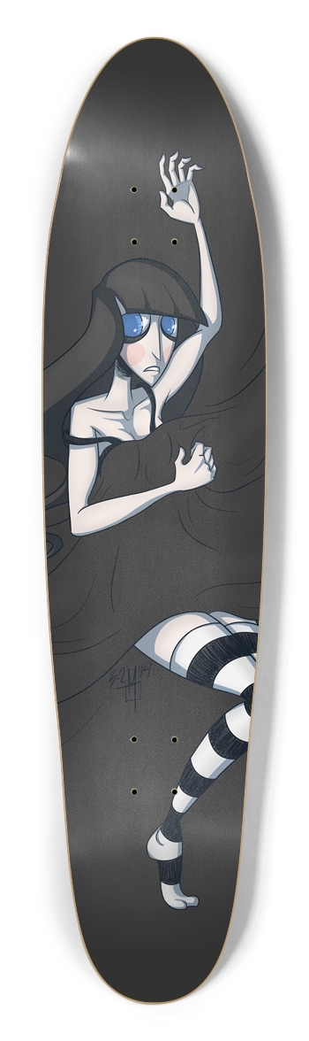 The Bedsheets Just Can't Warm My Bleeding Heart Longboard Shape