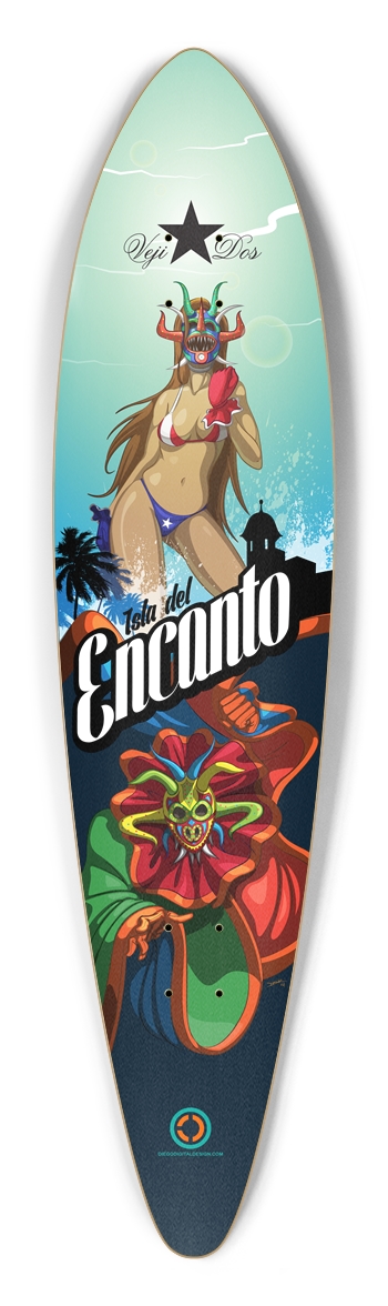 Isla del Encanto Longboard Pintail Longboard