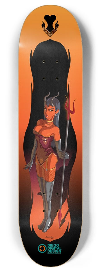 Demon Girls Skateboard 8 Inch Skateboard Deck