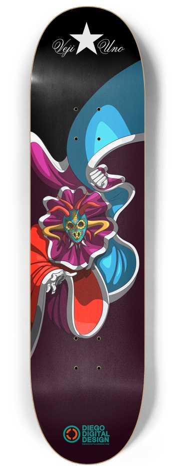 Veji One Color 1 - 8 1/4 Deck 8-1/4 Skateboard Deck