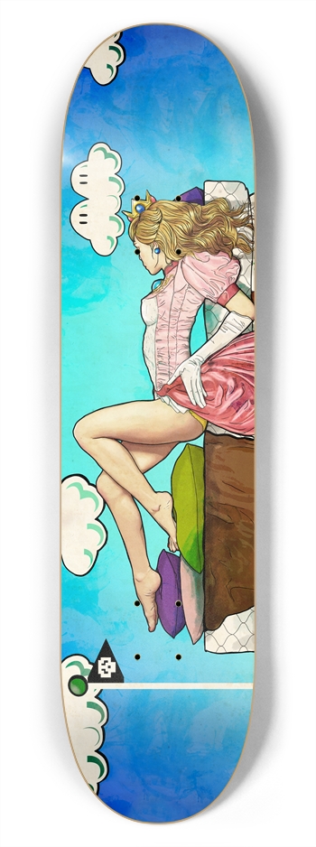 Princess Peach & the Pea - Crop 1 7-3/4 Skateboard Deck