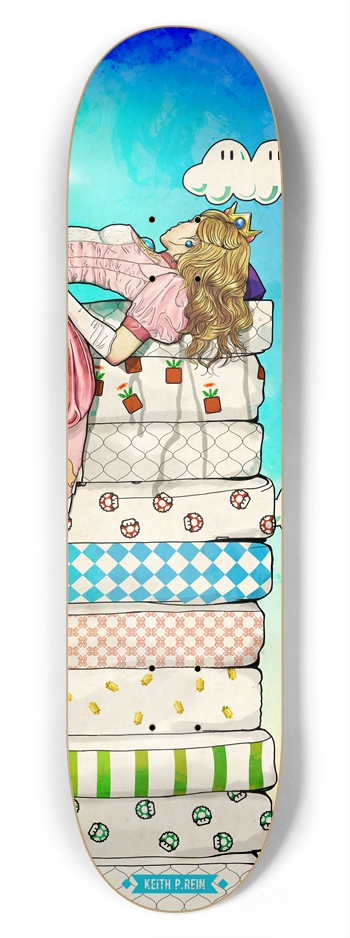 Princess Peach & the Pea - Crop 2 7-3/4 Skateboard Deck