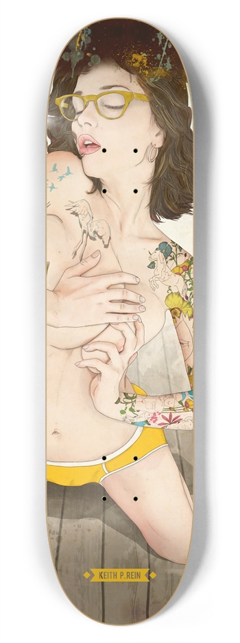 Self Portrait as a Lady No. 1 7-3/4 Skateboard Deck