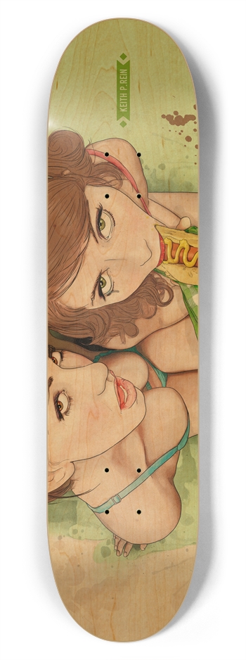 Life's a Picnic, Bring Your Friend - Wood 7-3/4 Skateboard Deck