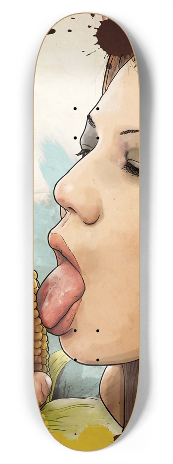 Porn on the Cob - Right 7-3/4 Skateboard Deck