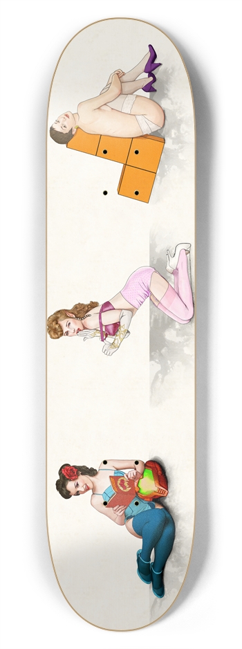 Video Game Pinups 7-3/4 Skateboard Deck