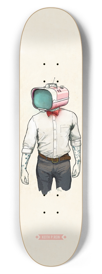 Pink Noise - Creme 7-3/4 Skateboard Deck