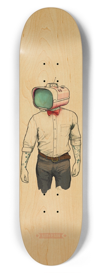 Pink Noise - Natural 7-3/4 Skateboard Deck