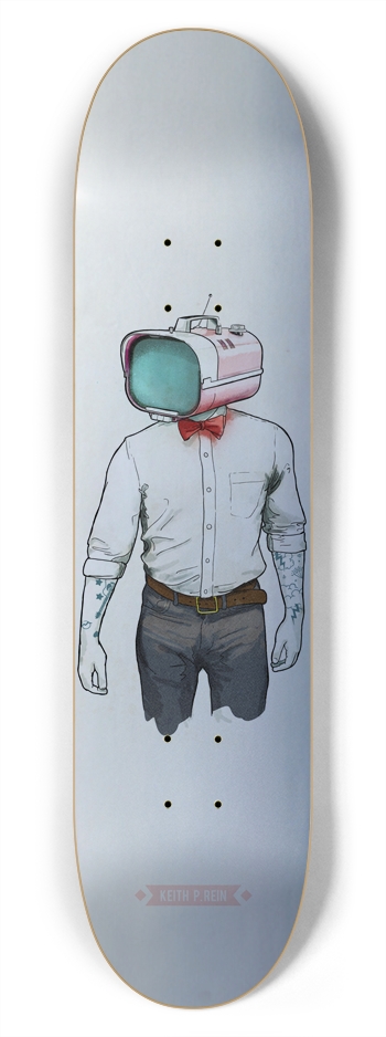 Pink Noise - Silver 7-3/4 Skateboard Deck