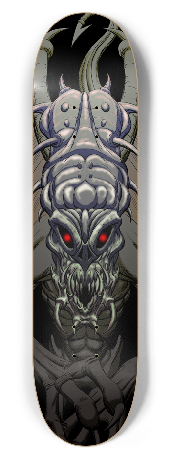 Skull (mortis grey variant) 7-3/4 Skateboard Deck