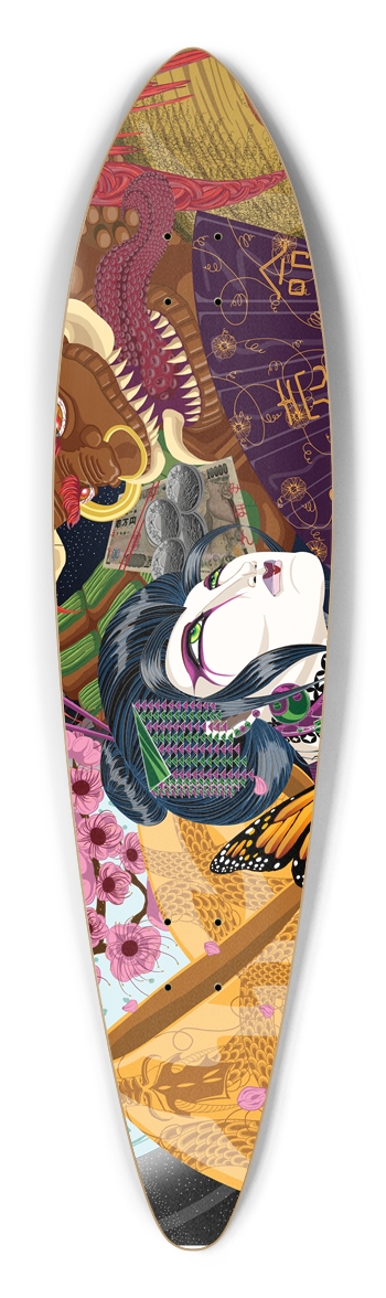 Uzume And The Oni Pintail Longboard Deck Pintail Longboard