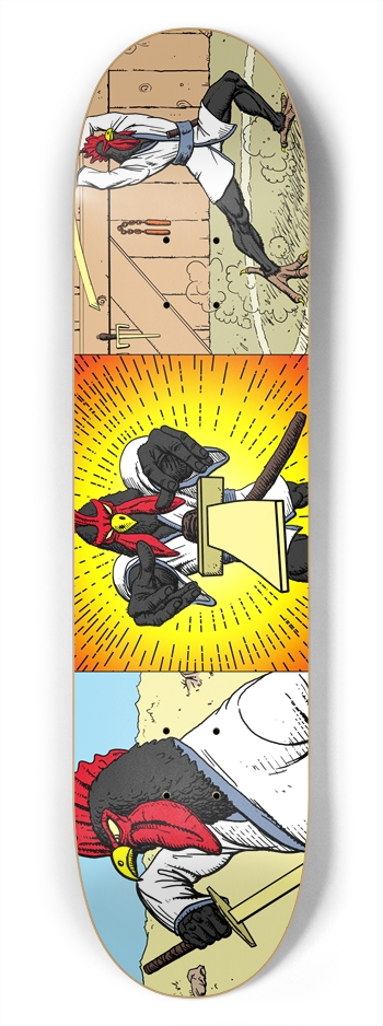 Tales of the Samurai Chicken 7-3/4 Skateboard Deck