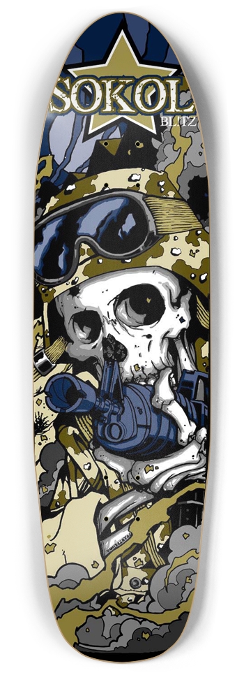 Original SOKOL Pool Skateboard Punk Nose Pool Shape