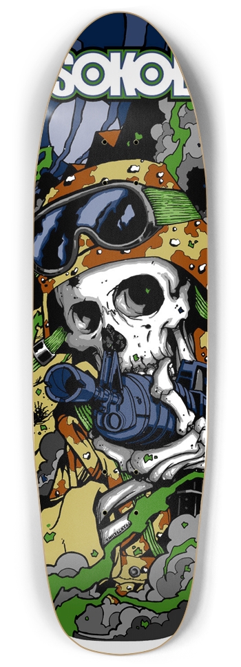 Sokol 3rd color scheme Skateboard Punk Nose Pool Shape