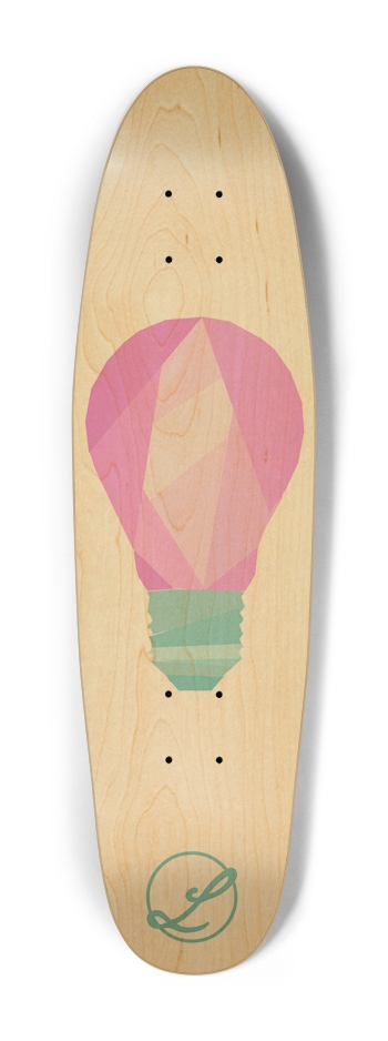 Light Bulb Skateboard Cruiser Shape
