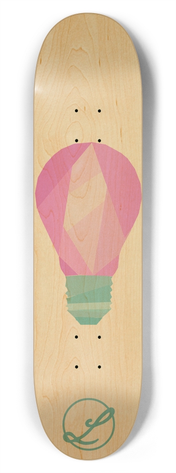 Light Bulb Skateboard 7-3/4 Skateboard Deck