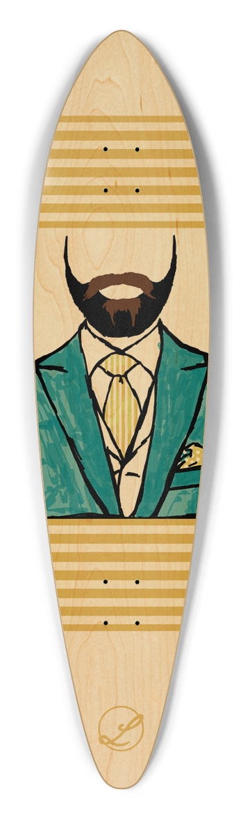 Very Fancy Beard Pintail Longboard