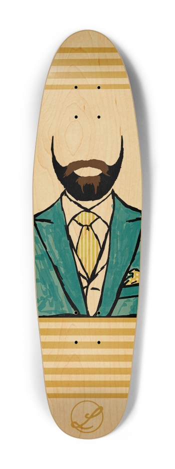 Very Fancy Beard Cruiser Skateboard Cruiser Shape