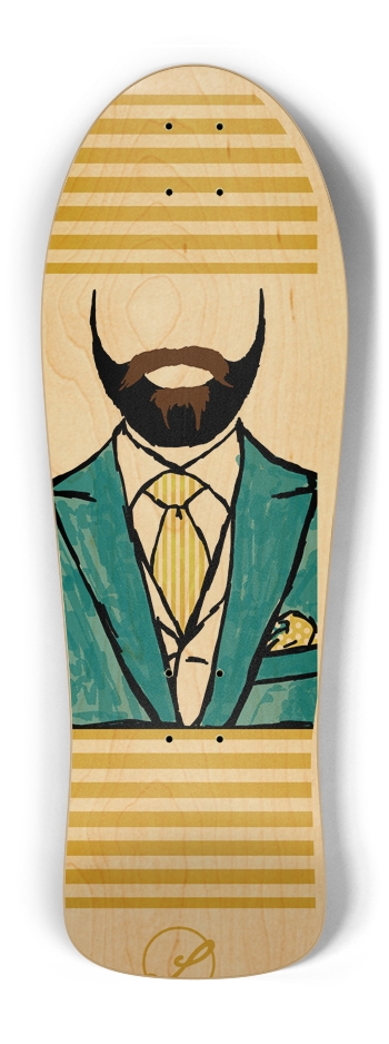 Very Fancy Beard Oldschool Skateboard Old School Shape