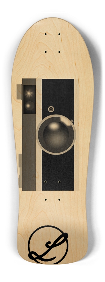 Vintage Film Camera Skateboard Old School Shape