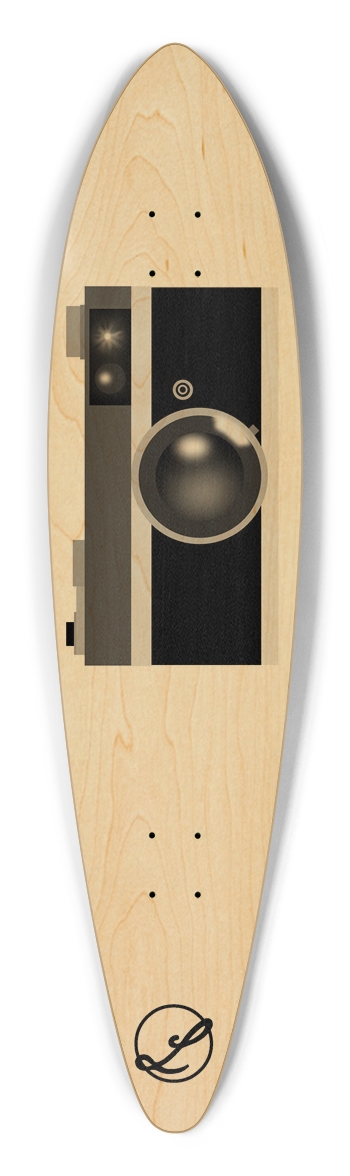 Vintage Film Camera Longboard Pintail Longboard