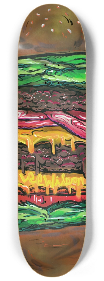 Lee Wilson / Denver Lunchbox / burger 8-1/4 Skateboard Deck