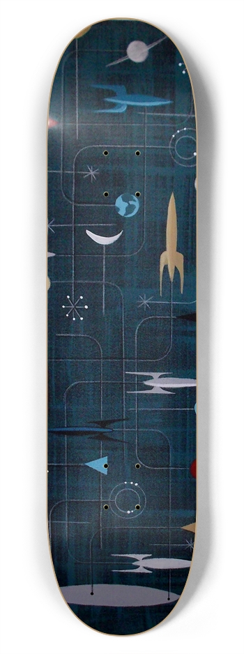 Space Sculpture 7-3/4 Skateboard Deck