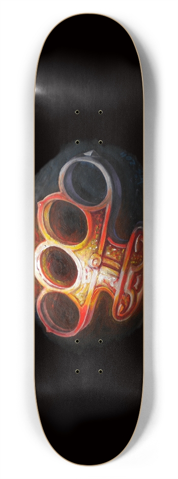 brass knuckles  black Skateboard 7-3/4 Skateboard Deck