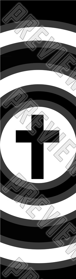 Black Cross 7-3/4 Skateboard Deck