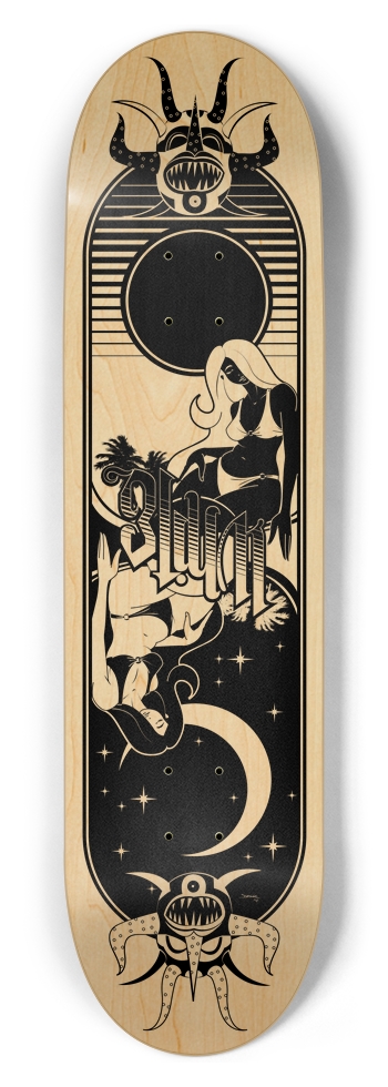 Veji Black/White Deck 8-1/2 Skateboard Deck