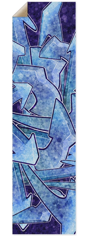 Blue Graffiti Griptape 9 x 33 Inch Griptape