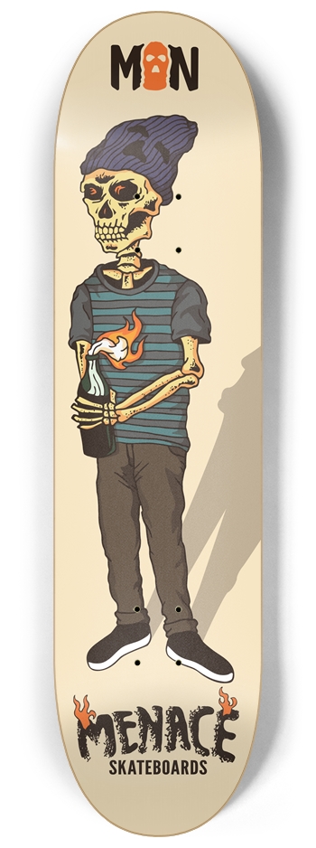 Skull Hooligan 8-1/4 Skateboard Deck