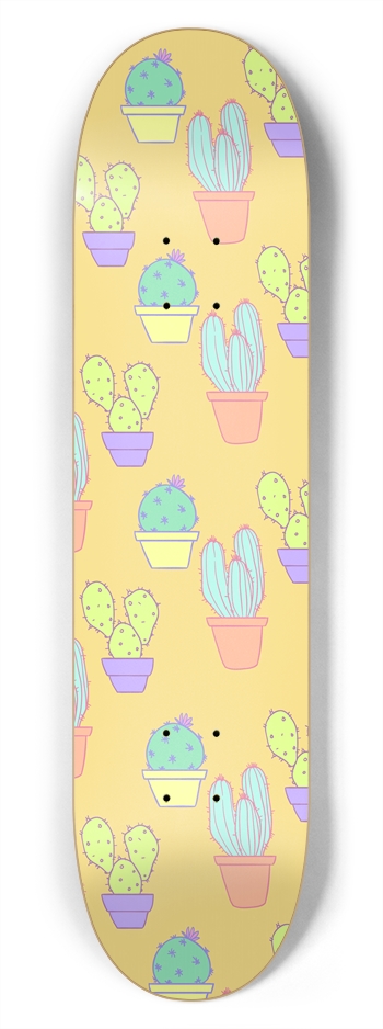 cactus print 7-3/4 Skateboard Deck