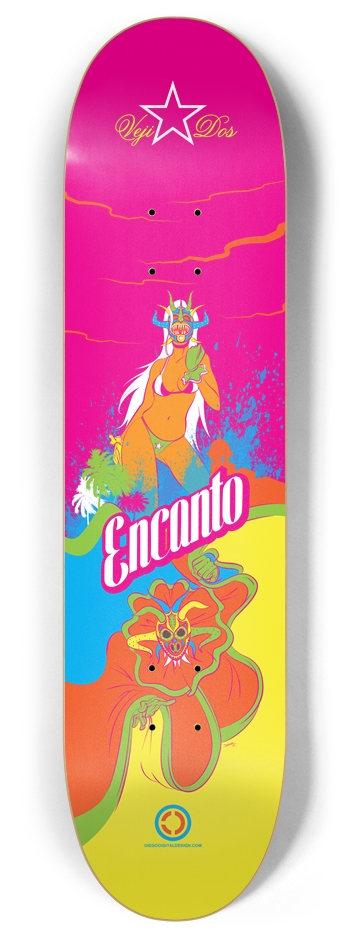 Veji Dos - Psychedelic Enchantment Skateboard Deck 8 Inch Skateboard Deck