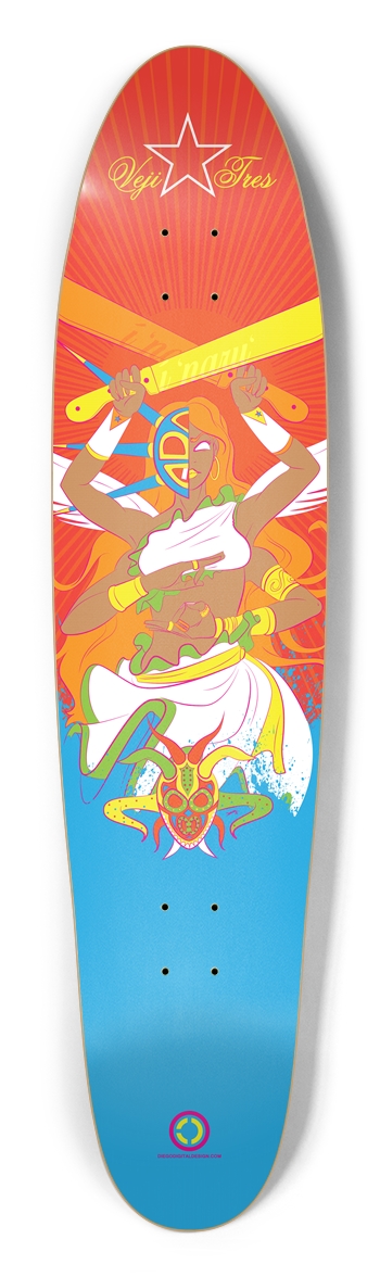 I'naru' - Psychedelic Spirit Woman Longboard Longboard Shape
