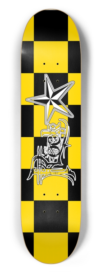 Rock Star BY Checker 7 1/2" Deck 7-1/2 Skateboard Deck