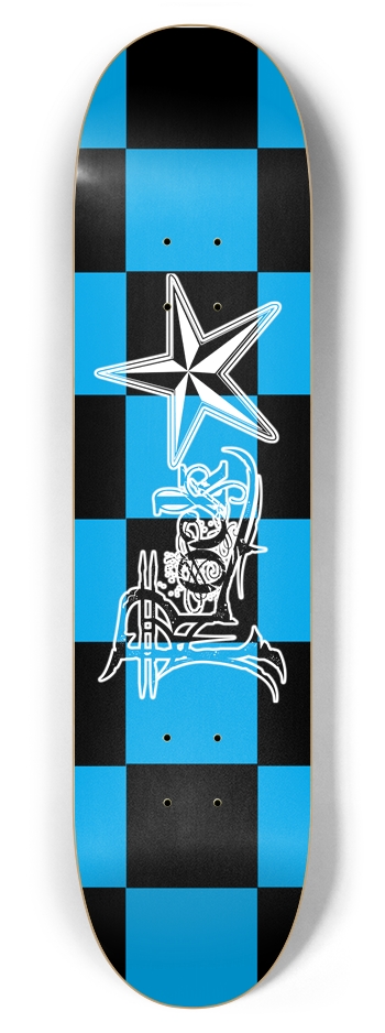 Rock Star BB Checker 7 7/8" Deck 7-7/8 Skateboard Deck