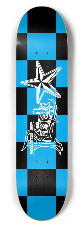 Rock Star BB Checker 7 3/4" Deck 7-3/4 Skateboard Deck