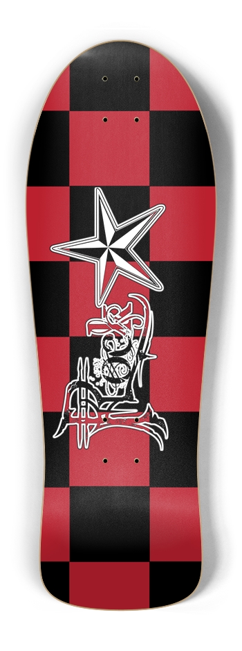 Rock Star BR Checker Deck Old School Shape