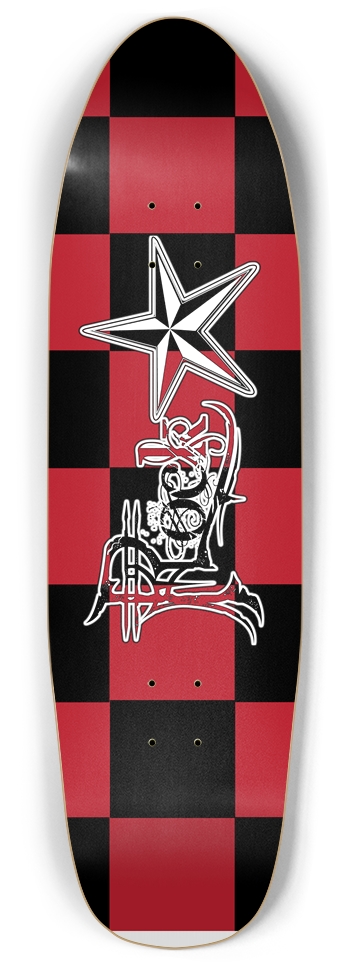 Rock Star BR Checker Punk Nose Pool Deck Punk Nose Pool Shape