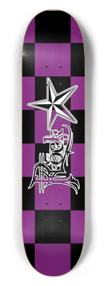 Rock Star BP Checker 7 1/2" Deck 7-1/2 Skateboard Deck