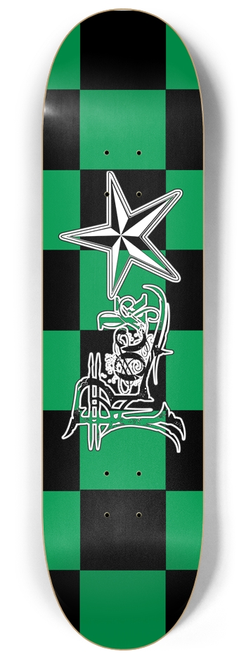 Rock Star BG Checker 8 1/4" Deck 8-1/4 Skateboard Deck