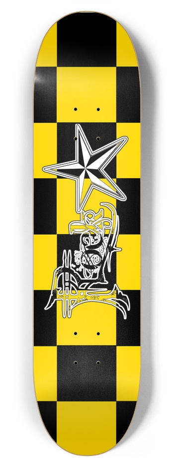 Rock Star BY Checker 7 7/8" Deck 7-7/8 Skateboard Deck