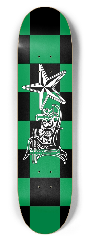 Rock Star BG Checker 7 5/8" Deck 7-5/8 Skateboard Deck