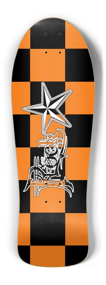 Rock Star BO Checker Old School Deck Old School Shape