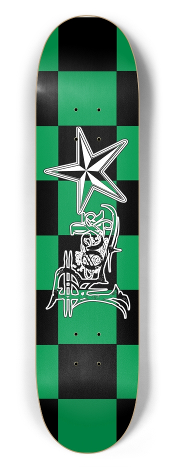 Rock Star BG Checker 7 1/2" Deck 7-1/2 Skateboard Deck