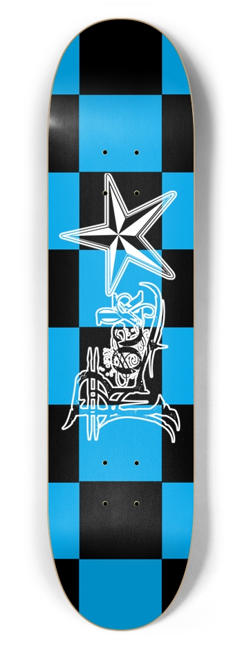 Rock Star BB Checker 7 5/8" Deck 7-5/8 Skateboard Deck