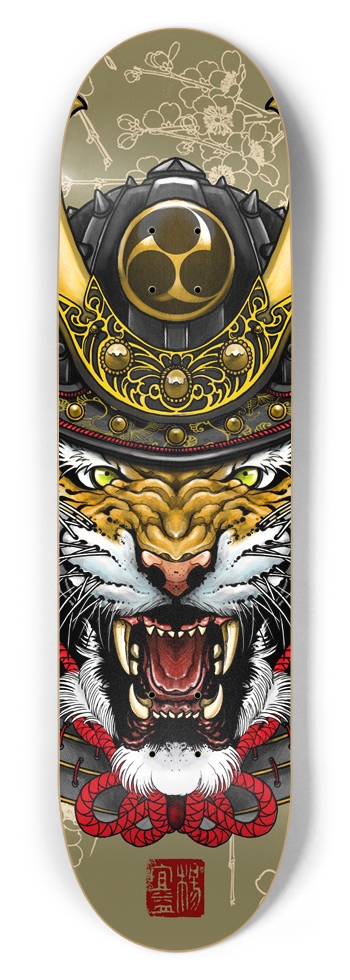 Tiger Kabuto Custom Skateboard 8-1/2 Skateboard Deck